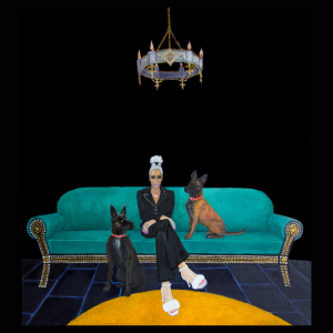 Self Portrait 'Artist & Two Malinois'