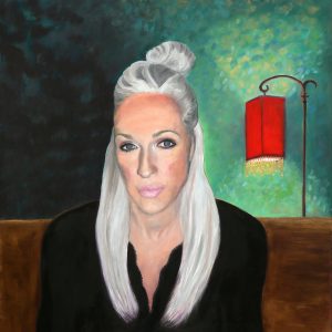Self Portrait with Red Lamp